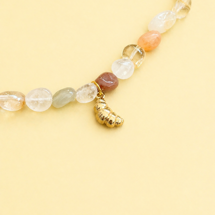Cherry Blossom Agate Necklace - Natural Stone Jewelry