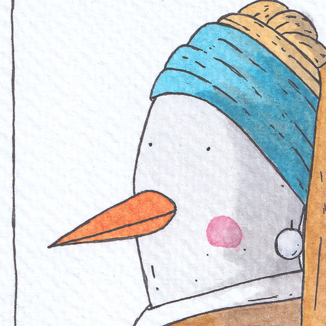 Goose with a Pearl Earring Postcard