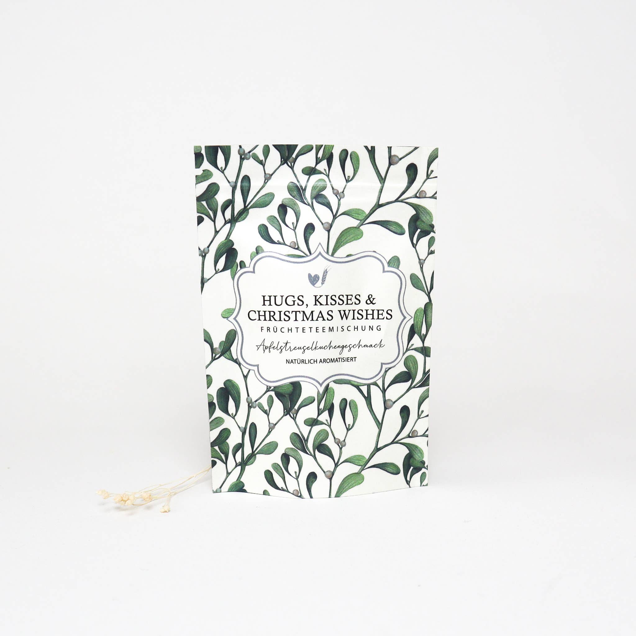 Hugs, Kisses & Christmas Wishes - Tea Bag