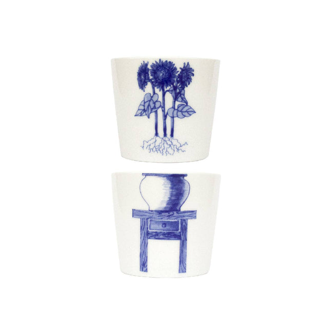 Handcrafted Porcelain Cup Set - Bonsai - Sunflower - 175mL
