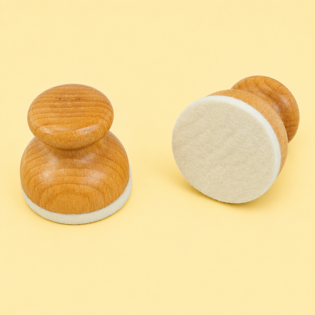 Wooden Barren for Linoprinting - Ø55 mm with Felt Pad