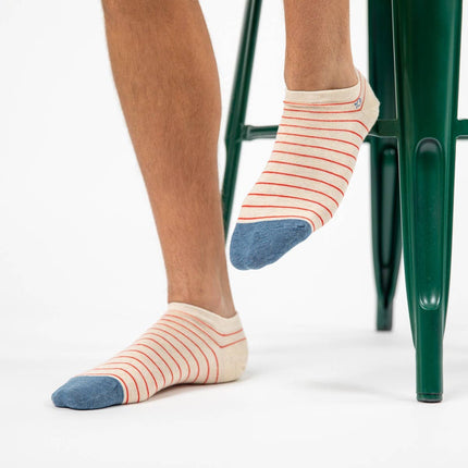 Cotton Ankle Socks - Striped - One size: 41/46