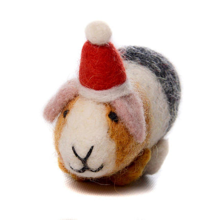 Felt Christmas Decoration - Guinea Pig with Hat