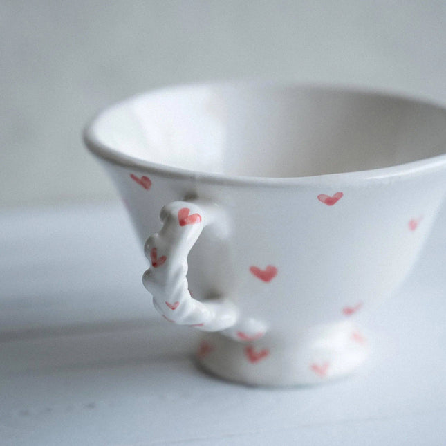 Handmade Ceramic Tea Cup - Love - 350mL