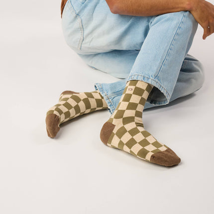 Cotton Socks - Hockenheim Checked - One size: 41/46