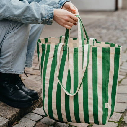 Organic Tote - Stripes - Pink - Harman Shop & Atelier