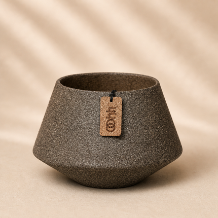 Handmade Waterproof Flower Pot - 100% recycled paper - Caffe