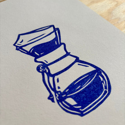 Chemex Linocut Print
