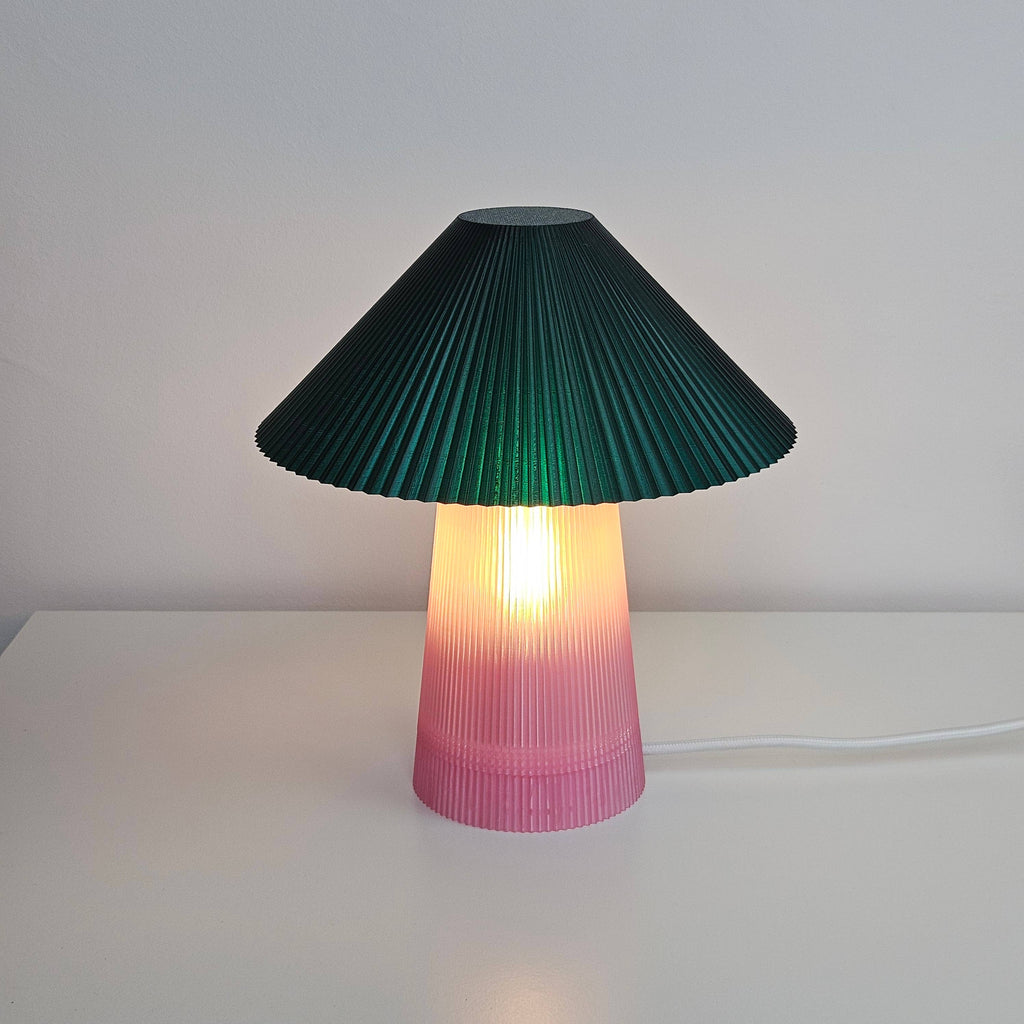 Coast Fig - Table Lamp - Straight Shroom - Pink & Green