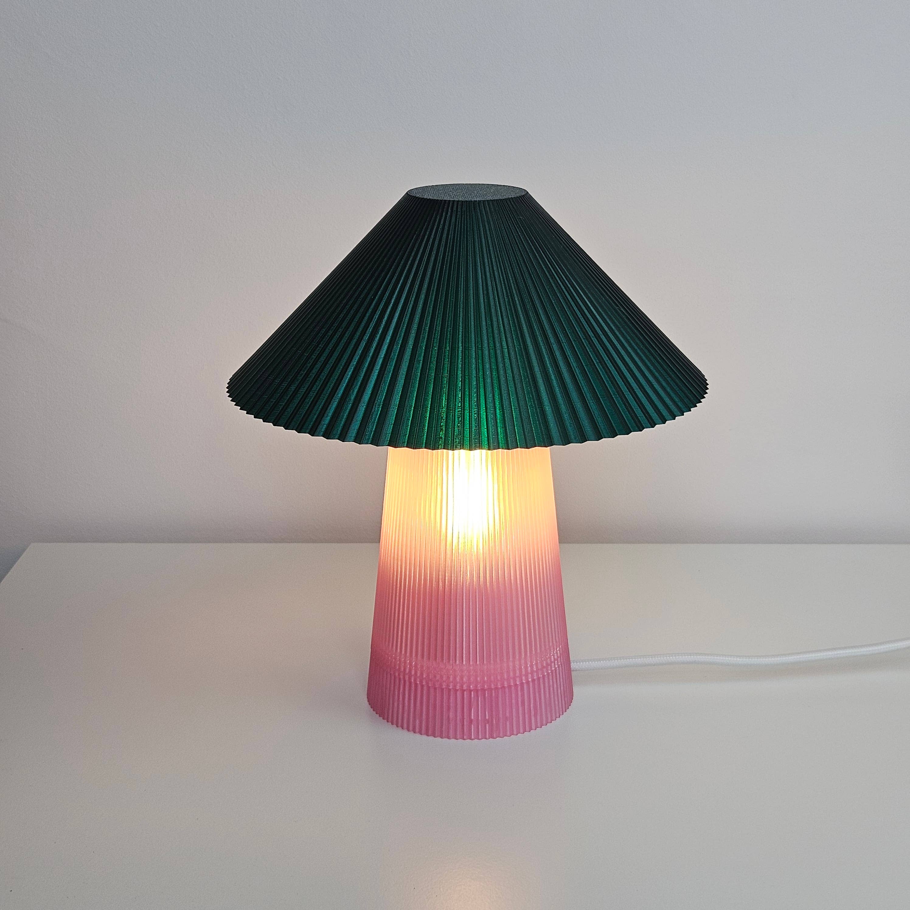 Coast Fig - Table Lamp - Straight Shroom - Pink & Green
