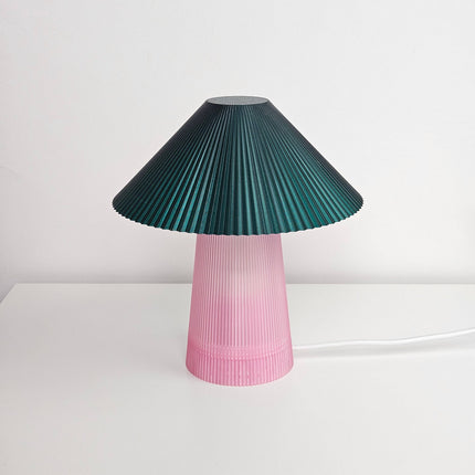 Table Lamp - Straight Shroom - Pink & Green - Harman Shop & Atelier