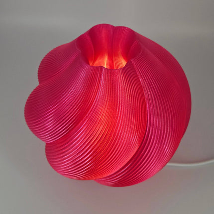 Table Lamp - Wavy shell - Raspberry red - Harman Shop & Atelier