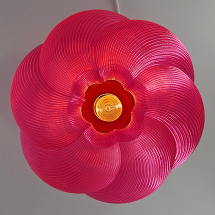 Table Lamp - Wavy shell - Raspberry red - Harman Shop & Atelier