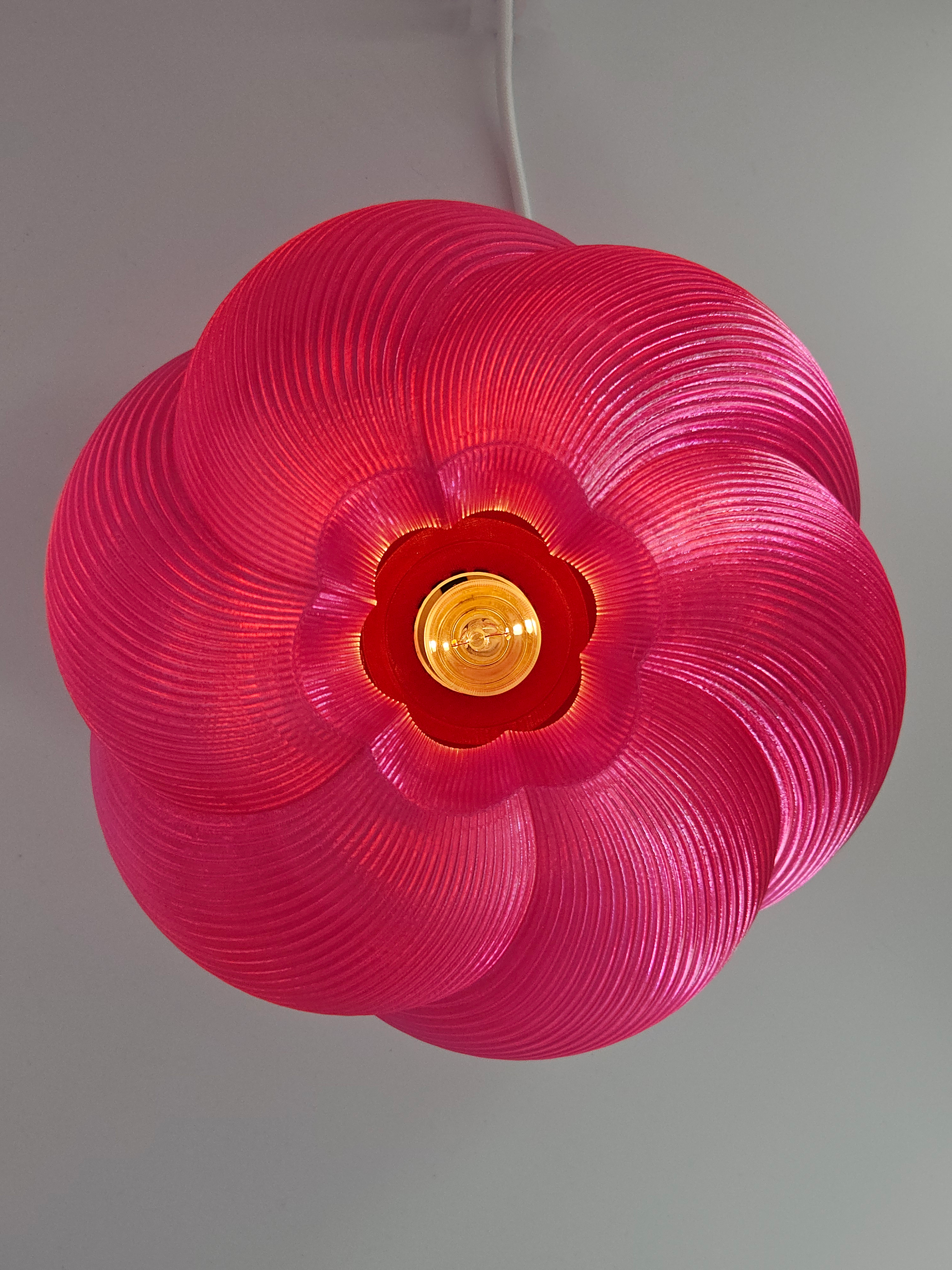 Coast Fig - Table Lamp - Wavy shell - Raspberry Red