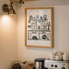 With wooden frame (Oak + Glass)