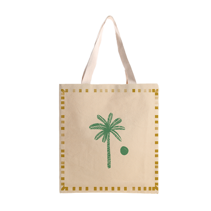 100% Cotton Tree Tote Bag - Palm