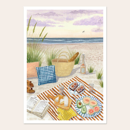 Poster - Beach Picnic - A4 - Harman Shop & Atelier