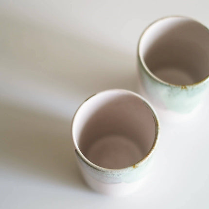 Handmade Ceramic Cup - Jade - Green & White - 260ml - Harman Shop & Atelier