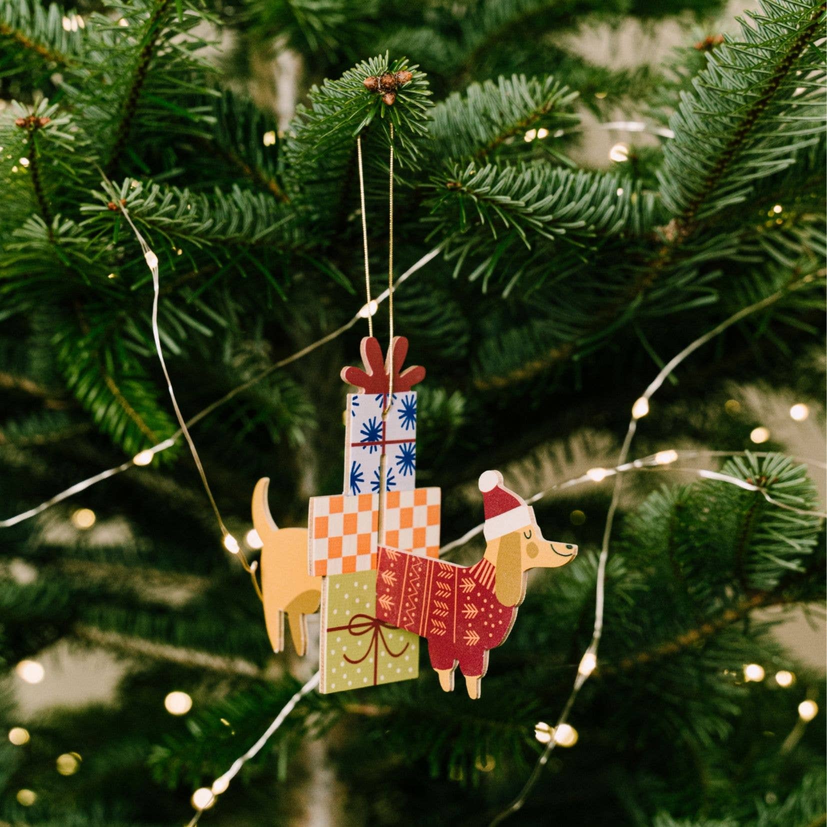 Hond &amp; Cadeaus - Kerstversiering