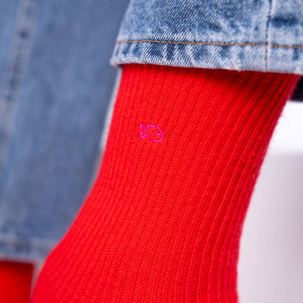 Wool Socks - Red - One size: 37/40 - Harman Shop & Atelier