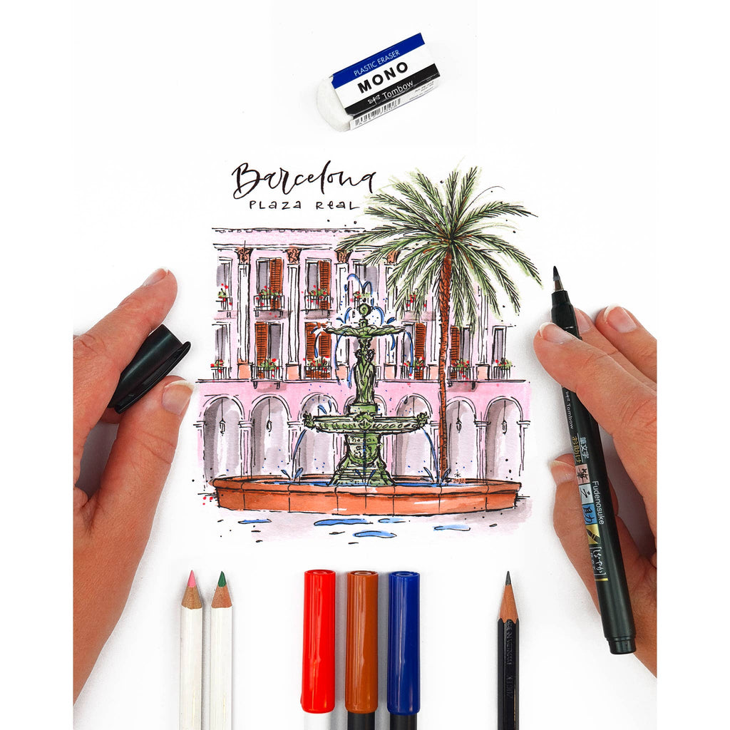 Tombow Urban Sketching Set + Bristol Paper DIN A5 Bundle
