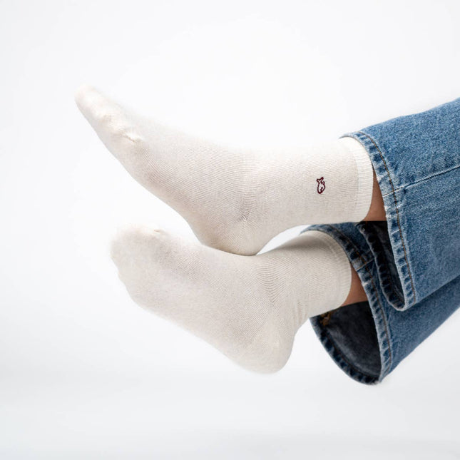 Glittery Socks - Socks - Ecru - One size: 37/40