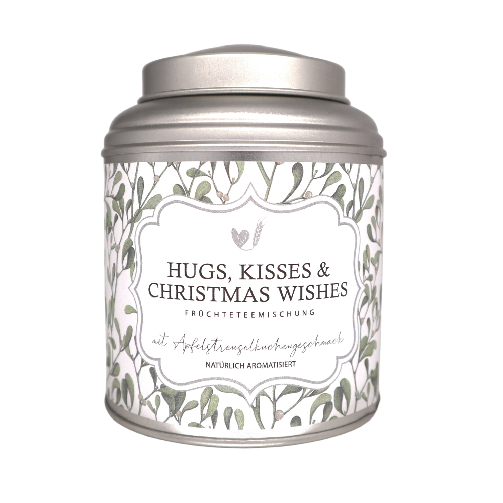 Fruit Tea Blend with Apple Crumble Cake Flavor - Hugs, Kisses & Christmas Wishes
