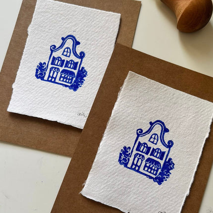 Little Dutch House No.1 - Linocut Print