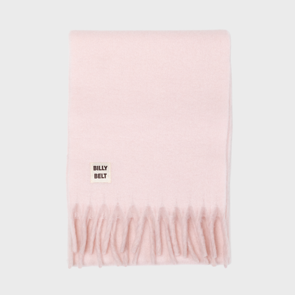 Wide Mixed Wool Scarf - Light Pink
