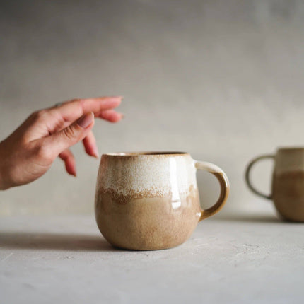 Handmade Ceramic Mug - Dunes - Beige - 290ml - Harman Shop & Atelier