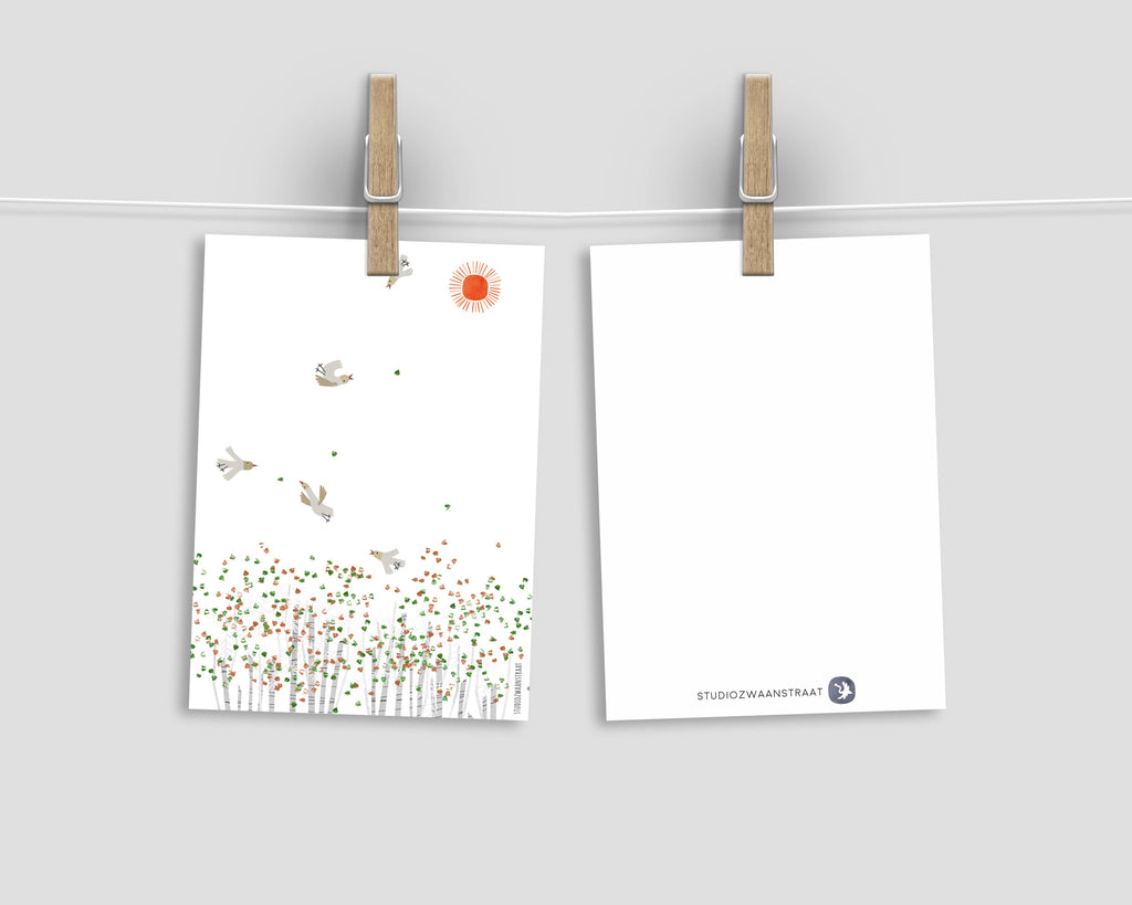 Postkaart - De lente hangt in de lucht