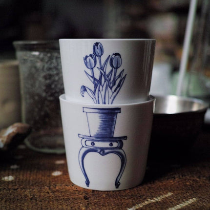 Handcrafted Porcelain Cup Set - Bonsai - Tulip - 175mL