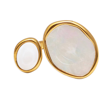 Adjustable Ring with Mineral Stones