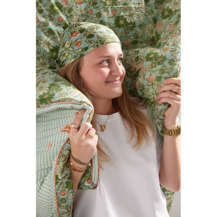 Indian Scarf - Meera Blue Green