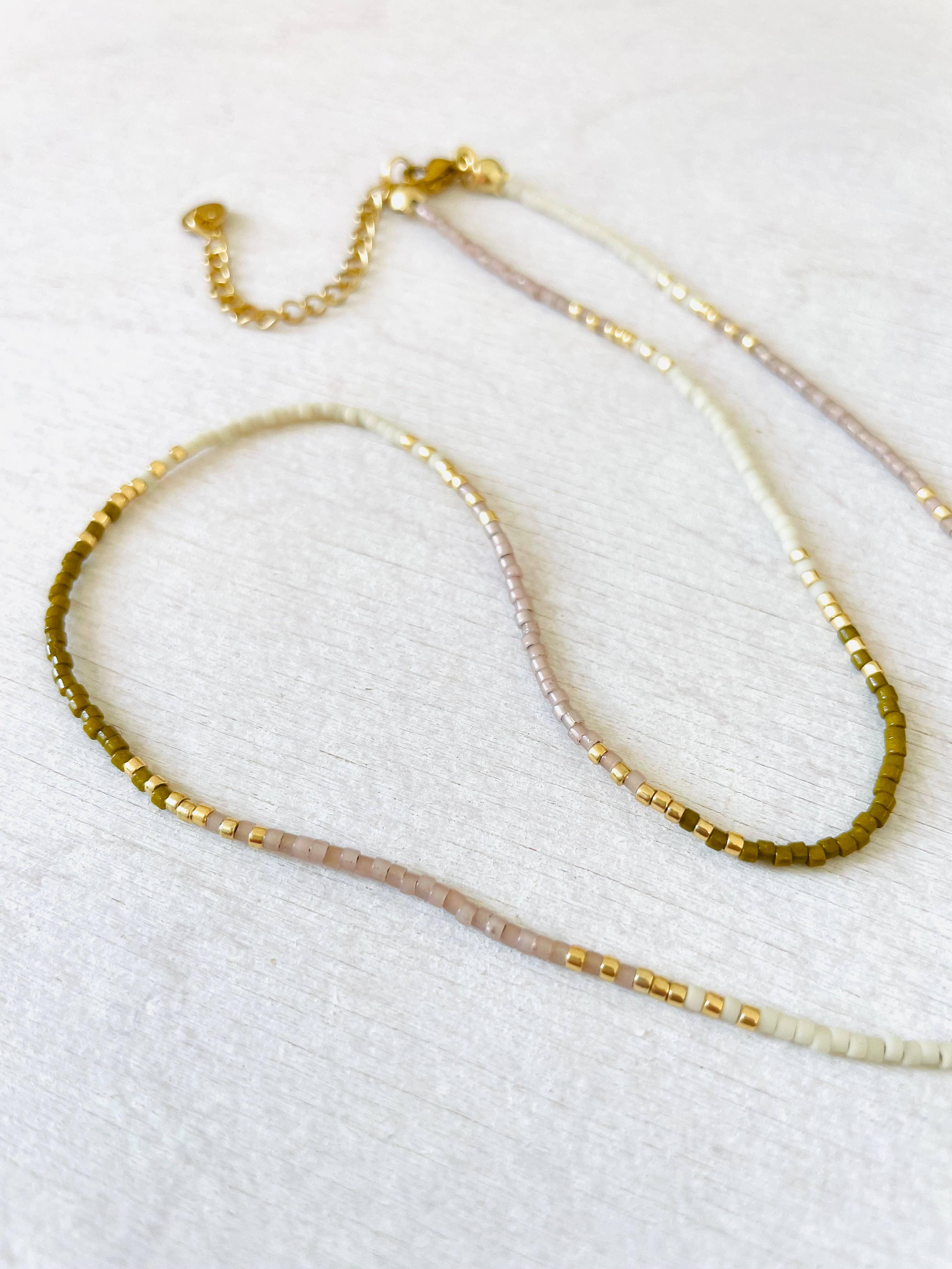 Miyuki Necklace with Stainless Steel Hook - C051 - Harman Shop & Atelier