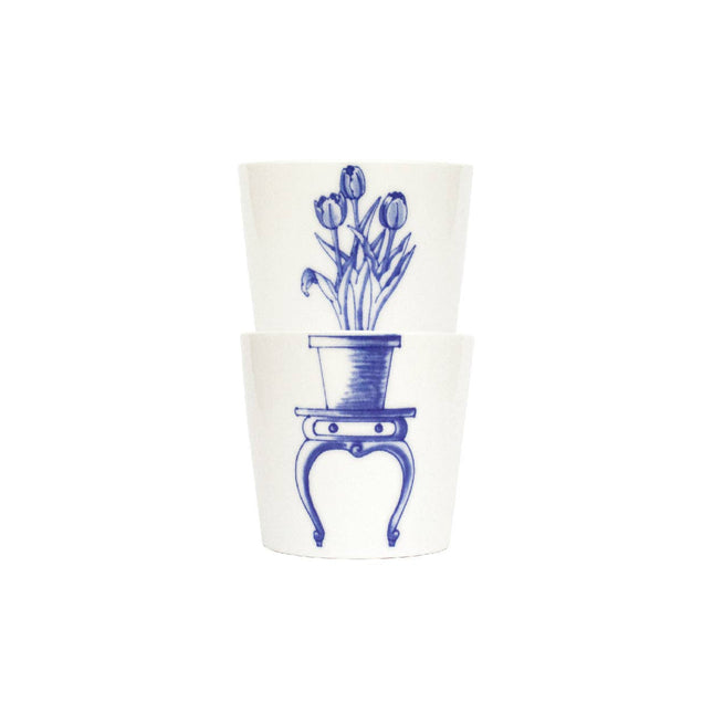 Handcrafted Porcelain Cup Set - Bonsai - Tulip - 175mL
