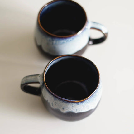 Handmade Ceramic Mug - Universe - Dark & Light Blue - 290ml - Harman Shop & Atelier