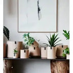 Handgemaakte waterdichte bloempot - 100% gerecycled papier - Lichtbruin