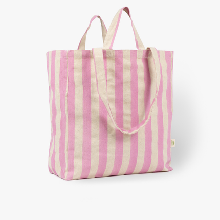 Organic Tote - Stripes - Pink - Harman Shop & Atelier