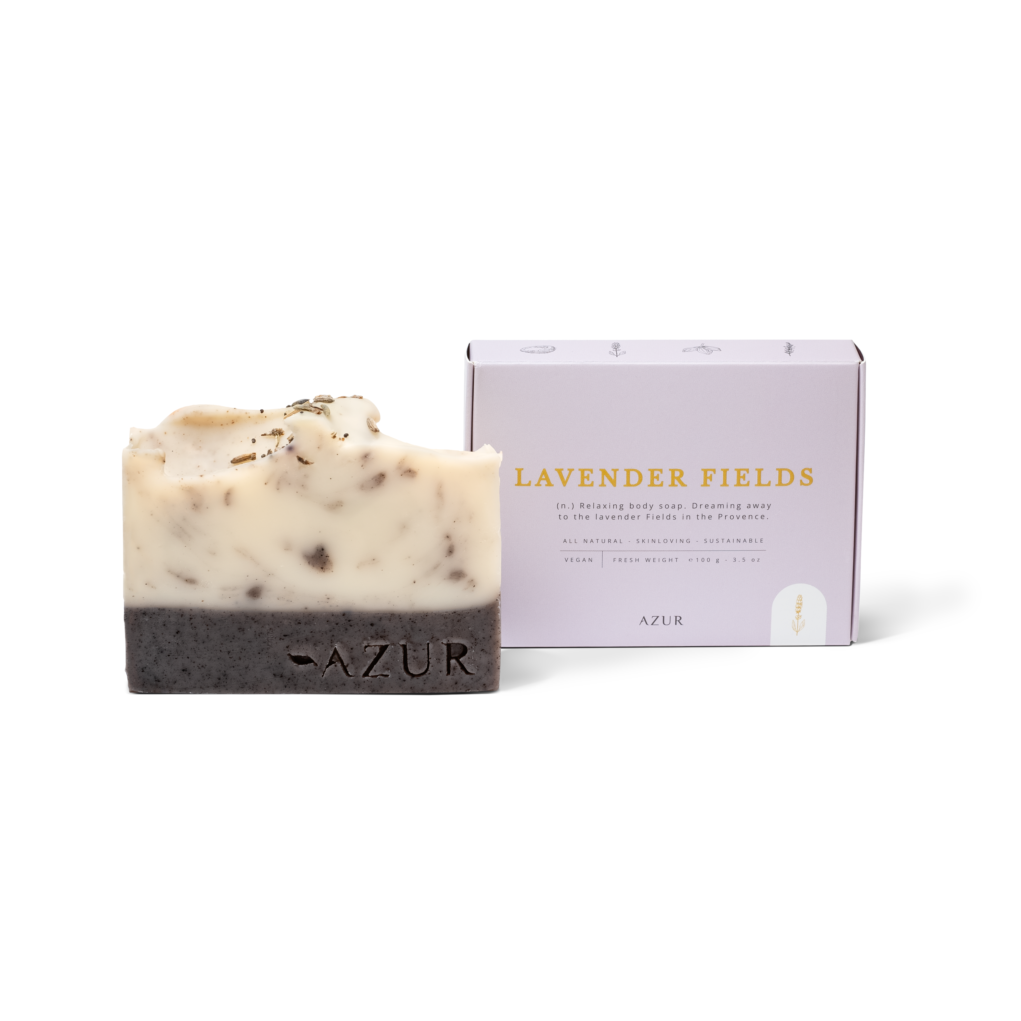 Natural Soap - Body Bar - Lavender Fields