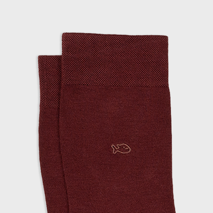 Bamboo Socks - Burgundy - One size: 41/46 - Harman Shop & Atelier