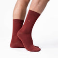 Bamboo Socks - Burgundy - One size: 41/46 - Harman Shop & Atelier