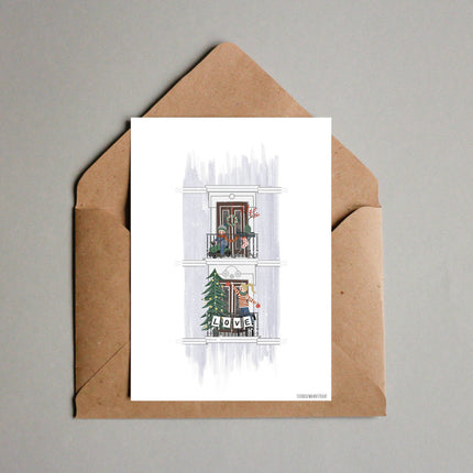 Postcard - Christmas Balcony - Harman Shop & Atelier