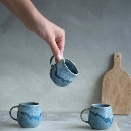 Handmade Coffee Cup - Ocean - Blue - 100ml - Harman Shop & Atelier