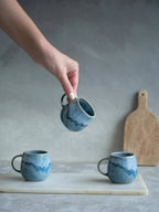 Handmade Coffee Cup - Ocean - Blue - 100ml - Harman Shop & Atelier