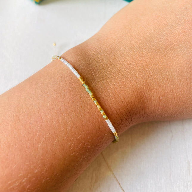 Adjustable Miyuki Bracelet - Rocaille - 0080 - Harman Shop & Atelier