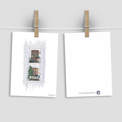 Postcard - Christmas Balcony - Harman Shop & Atelier