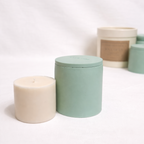 Handmade Candle Vessel & Soy Wax Candle - Light Green - Harman Shop & Atelier