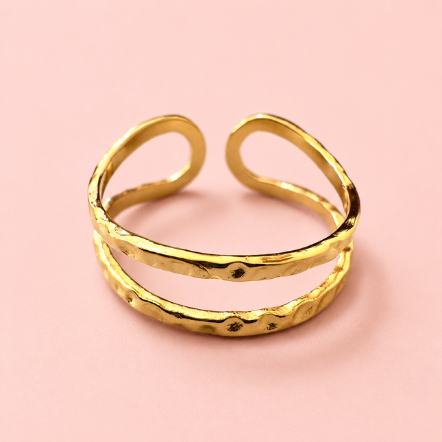 Stainless Steel Ring - Hammered