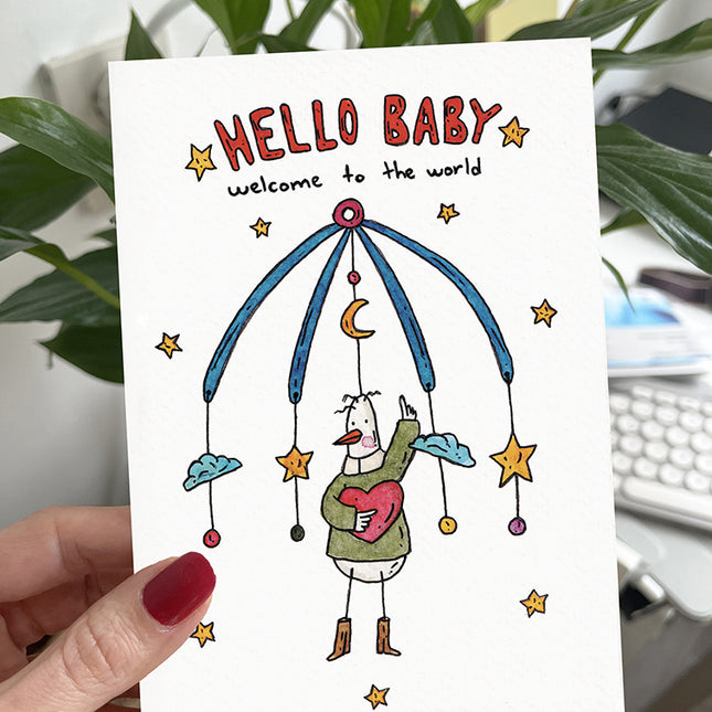 Hallo Baby Ansichtkaart